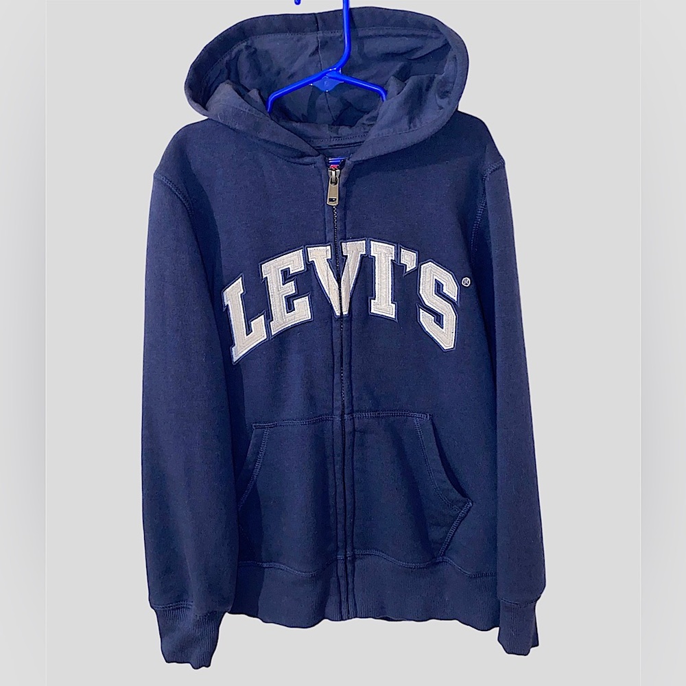 Levi’s Hoodie Jacket Navy Blue kids size S JACKET